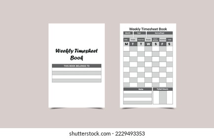 Weekly Timesheet Book KDP Interior