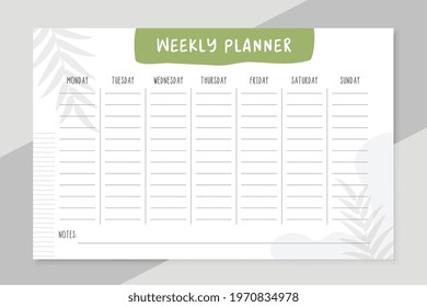 Weekly Todo List Organizer Template Design