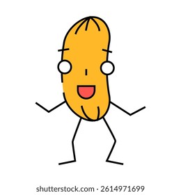 weenie meat character line icon vector. weenie meat character sign. isolated symbol illustration