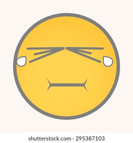Weeping - Cartoon Smiley Vector Face
