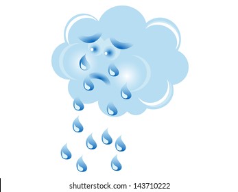 Weeping cloud in blue color
