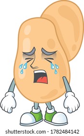 A weeping sarcina cartoon character design concept. Vector illustration