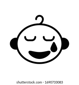 weeping vector glyph flat icon 