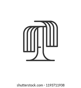 Weeping Willow Garden Modern Simple Vector Icon
