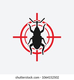 weevil icon red target. vector illustration - eps 8