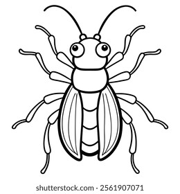 weevil insect flat vector illustration on white background