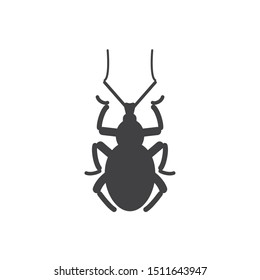 Weevil, insect icon. flat simple pictogram. Beetle pest vector illustration