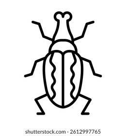 Weevil Vector Line Icon Design