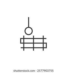 Weft control, stitch row control sign icon isolated on white background. Graphical symbol modern, simple, vector, icon for website design, mobile app, ui. Vector Illustration