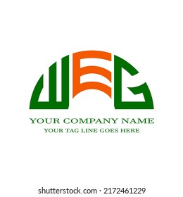WEG letter logo creative design with vector graphic