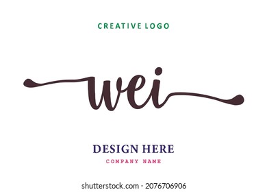 WEI lettering logo is simple, easy to understand and authoritative