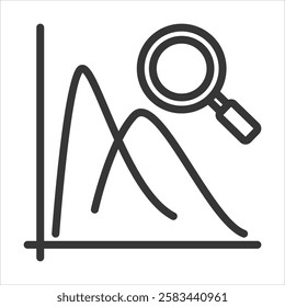 Weibull Analysis Outline Icon Vector Illustration