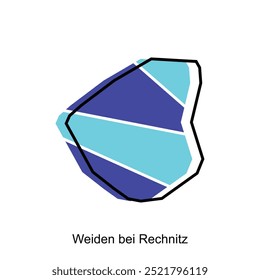 Weiden bei Rechnitz map City, administrative division of Austrian Country simple. Vector illustration design template