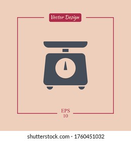 weigh Icon. Vector illustration EPS 10.