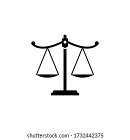 Weigh the law icon. Logo vector illustration.