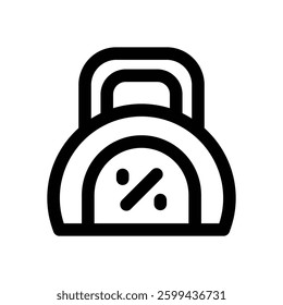 weigh scale line icon. Clean and minimalist vector icon for websites, mobile apps, presentations, and logos. Fully scalable and customizable for any project.