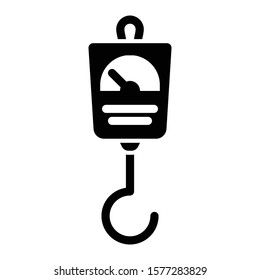 weigh scales icon glyph vector design