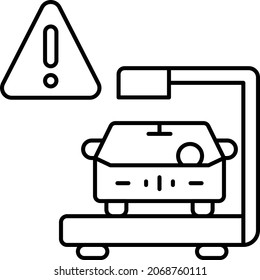 weighbridge Concept, truck scale Vector Icon Design, Weight Measuring device Error Symbol, Mass balances Sign, calibration and Vibration Stock Illustration