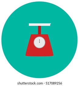 Weigher cute icon in trendy flat style isolated on color background. Kitchenware symbol for your design, logo, UI. Vector illustration, EPS10.