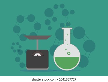 weighing a chemical using weighing machine
