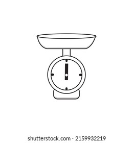 Weighing icon on a white background Free Vector