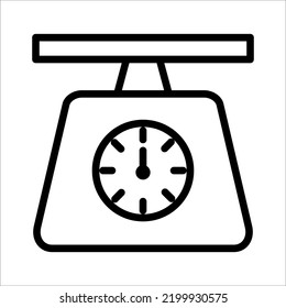 weighing icon on white background