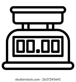 weighing icon Simple thin line stroke