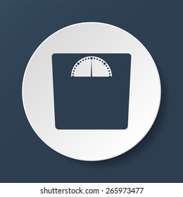 weighing icon. Vector illustration EPS 10 flat