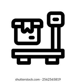 weighing icon. vector line icon for your website, mobile, presentation, and logo design.