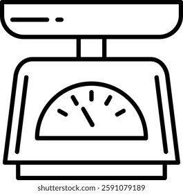 Weighing Line Vector Icon Design