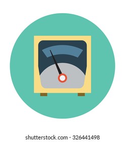 Weighing Machine Colored Vector Illustration