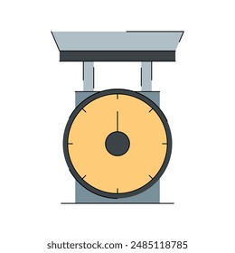 Weighing Machine Flat Design in Vector Style