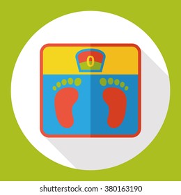 Weighing machine flat icon