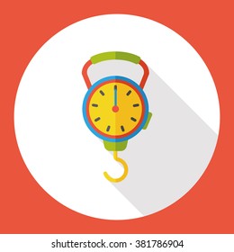 Weighing machine flat icon
