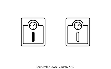 Weighing Machine icon design with white background stock illustration