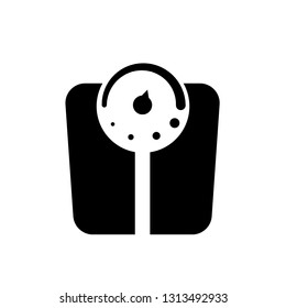 Weighing machine icon on white background. Vector illustration