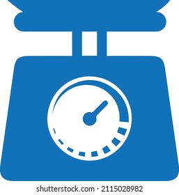 weighing machine icon. weighing scale icon vector (blue version)