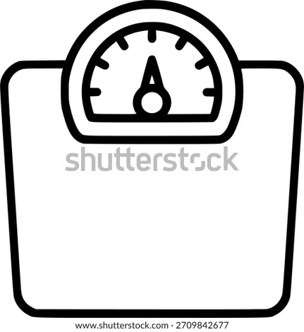 Weighing machine icon sign, symbol, vector, art
