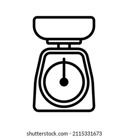 Weighing machine icon. vector illustration