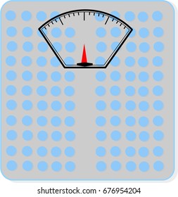 Weighing machine icon. vector illustration