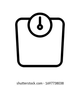 weighing machine icon vector minimalist style.