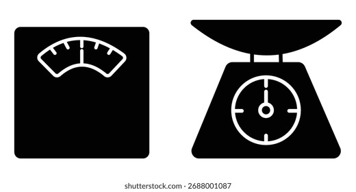 Symbol für Waage. Gewichtsskala Symbol flaches Design. Gewichtsskala-Symbol auf weißem Hintergrund.