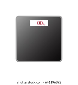 Weighing machine icon. Weight scale measure. Isolated. Flat design. Vector.