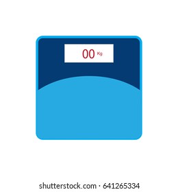 Weighing machine icon. Weight, scale, measure icon. Isolated. Flat design. Vector illustration.