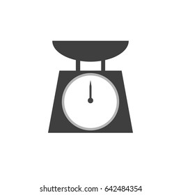 Weighing machine icon. Weight, scale, measure icon. Isolated. Flat design. Vector illustration.