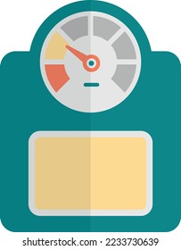 weighing machine illustration in minimal style isolated on background