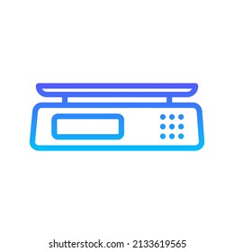 Weighing Machine Line Gradient Icon Design