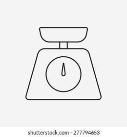 Weighing machine line icon