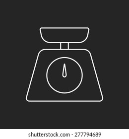 Weighing machine line icon
