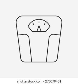 Weighing machine line icon